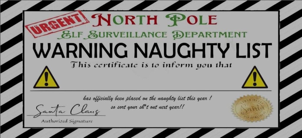 Santas naughty list