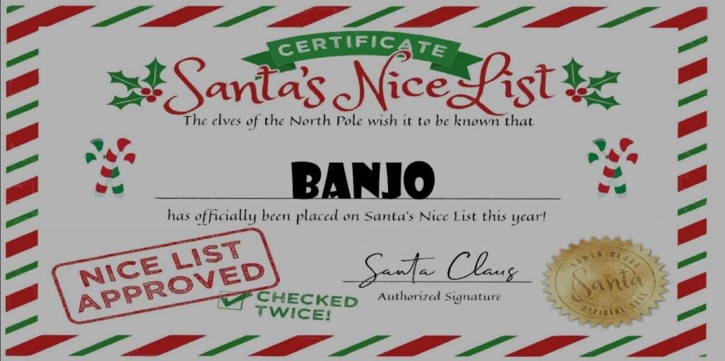 Personalised Santa's Nice List Bar